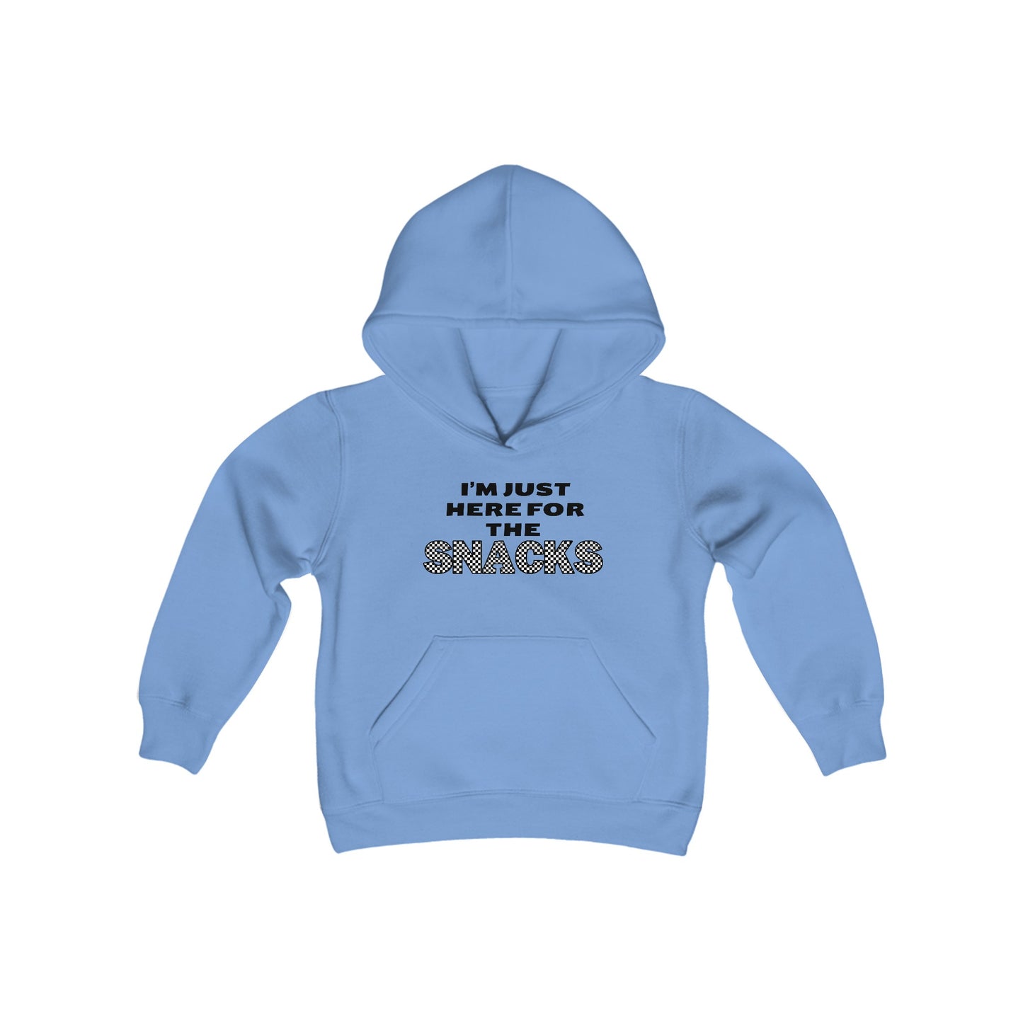 Youth Hooded Sweatshirt - I'm Just Here for the Snacks