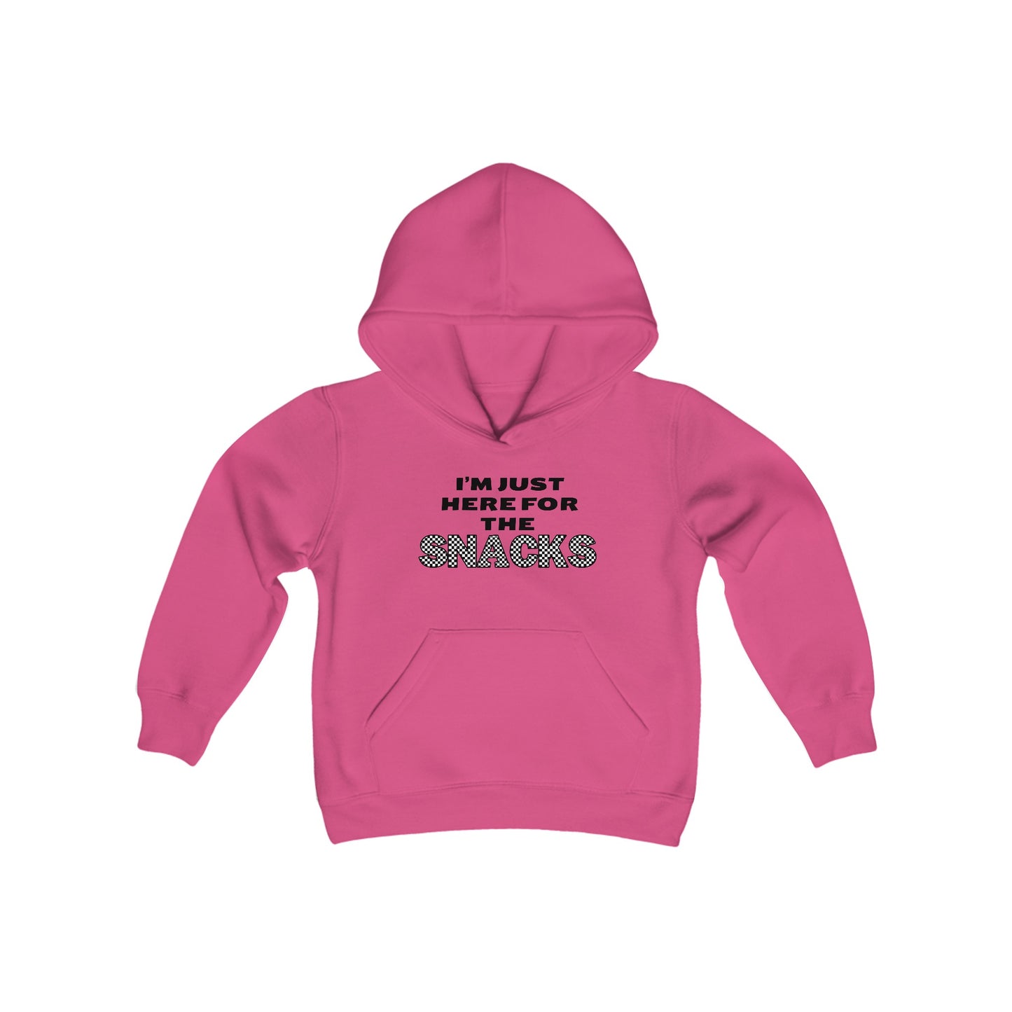 Youth Hooded Sweatshirt - I'm Just Here for the Snacks