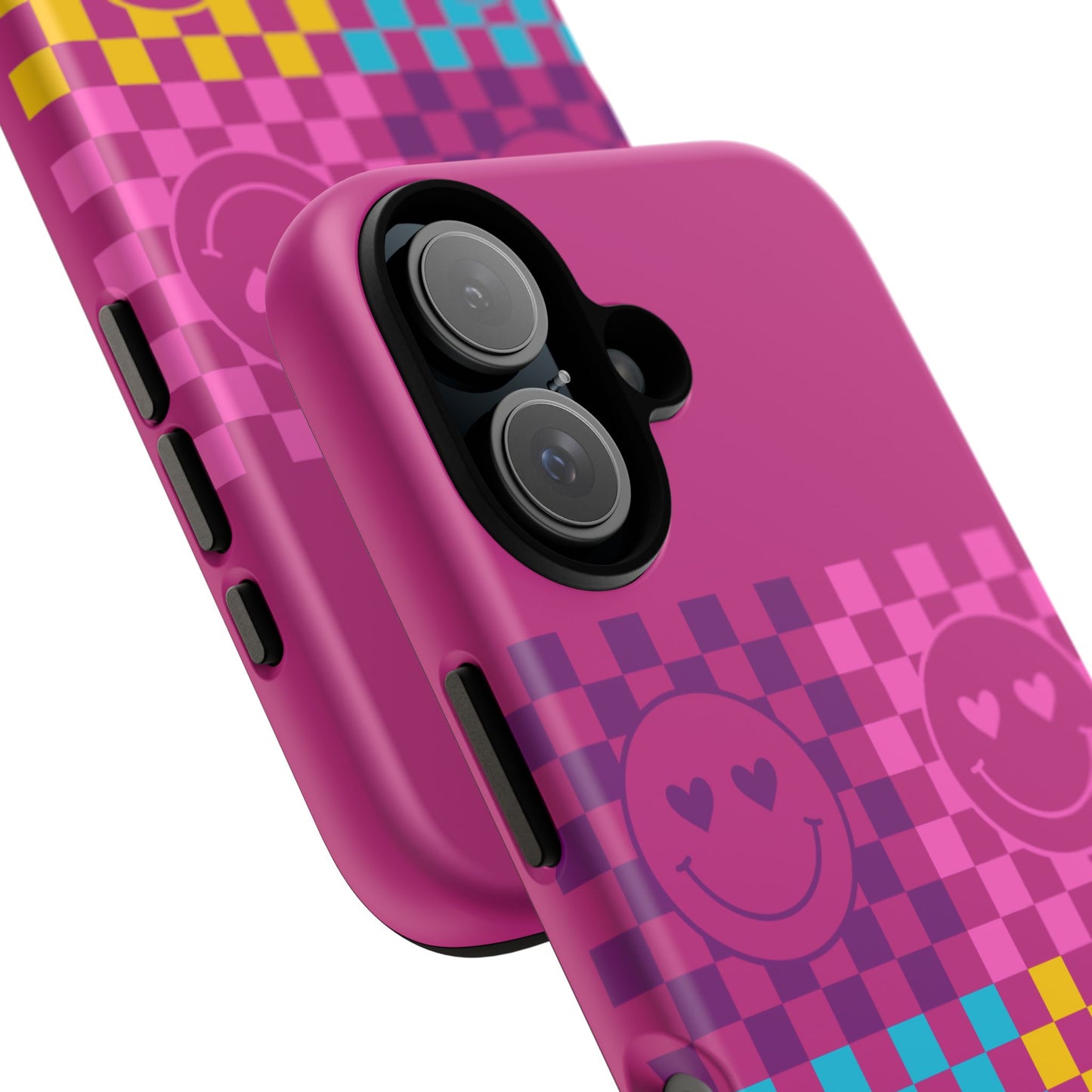 Happy Face Checkered Phone Case - Tough Cases