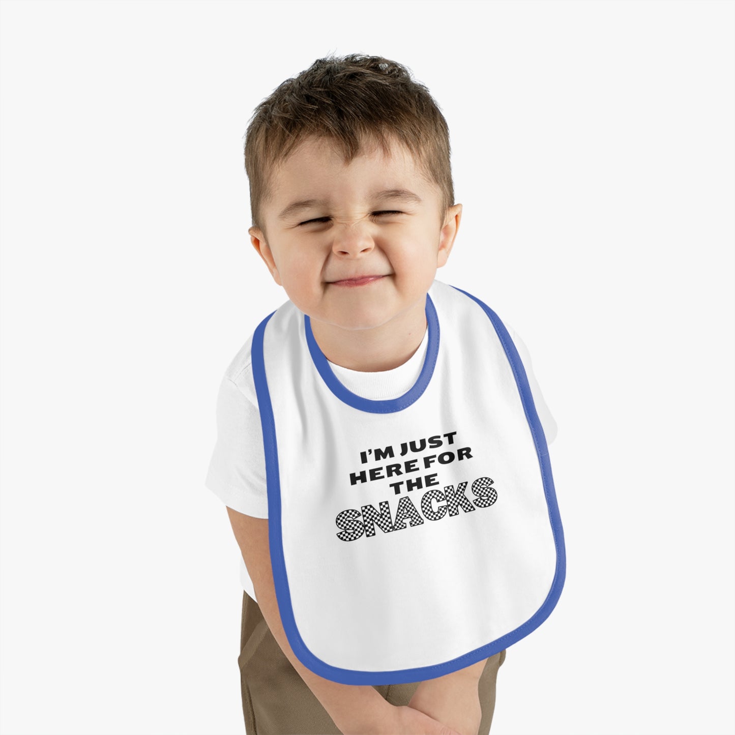 Baby Contrast Trim Jersey Bib