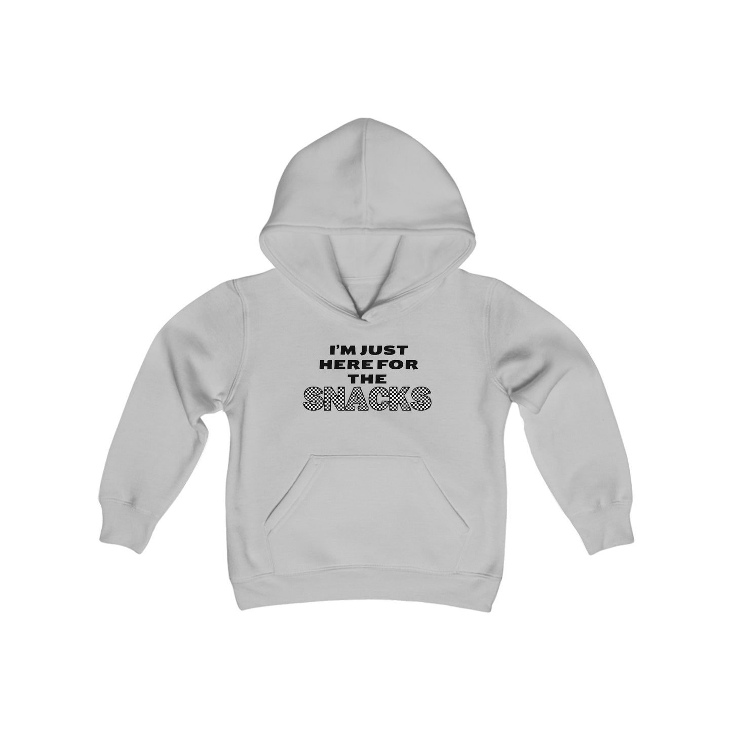 Youth Hooded Sweatshirt - I'm Just Here for the Snacks